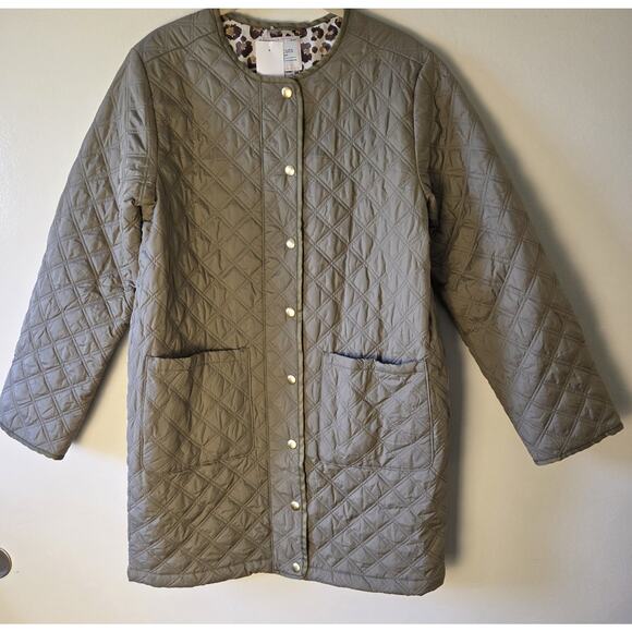 J. Crew Crewcuts Girls Lightweight Quilted Jacket Sz XL NWT Sage Green - Picture 1 of 12